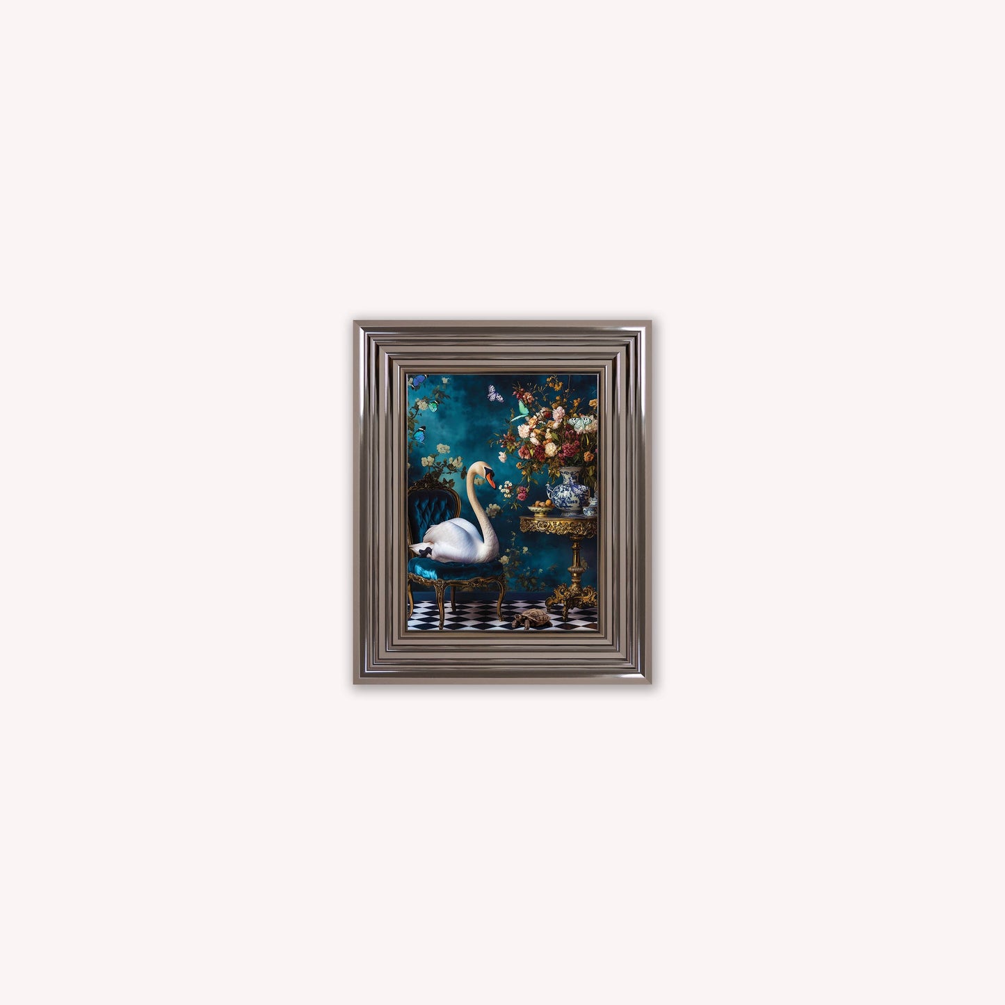 Curiosity Swan at the Stately Home Framed Wall Art