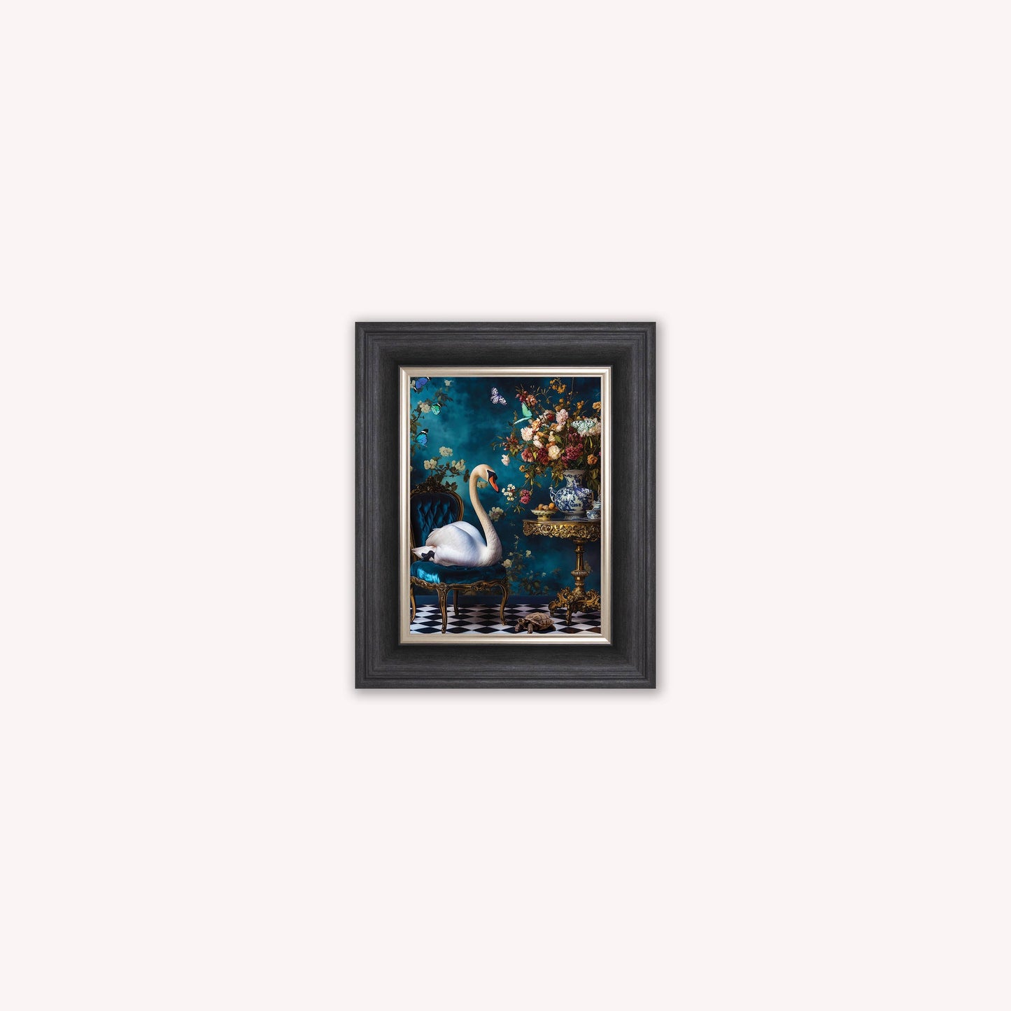 Curiosity Swan at the Stately Home Framed Wall Art