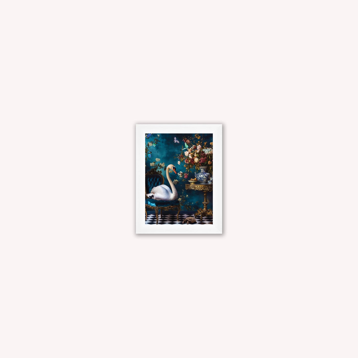 Curiosity Swan at the Stately Home Framed Wall Art