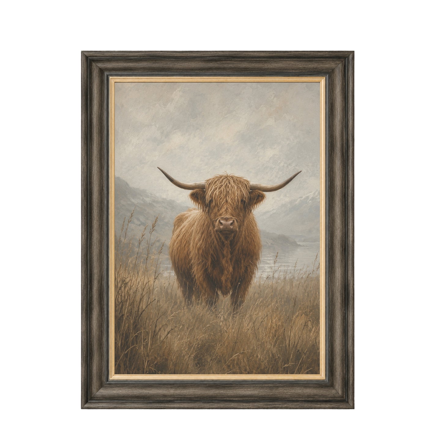 Moorland Highland Cow Framed Wall Art