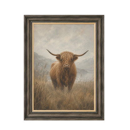 Moorland Highland Cow Framed Wall Art