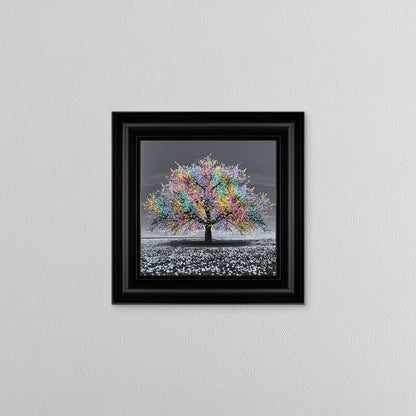 Multicoloured Cherry Tree Framed Wall Art