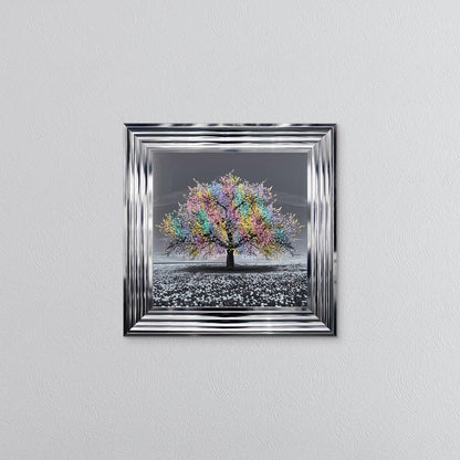 Multicoloured Cherry Tree Framed Wall Art