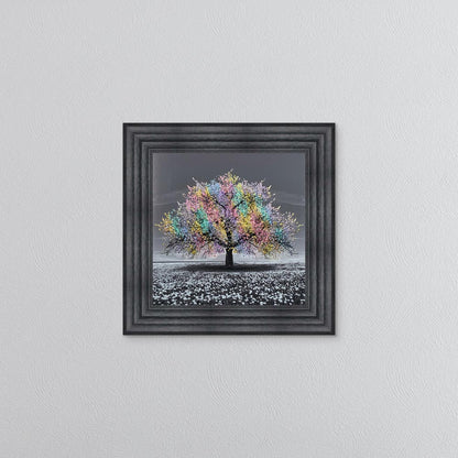 Multicoloured Cherry Tree Framed Wall Art