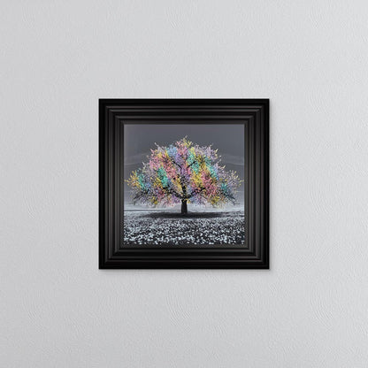 Multicoloured Cherry Tree Framed Wall Art