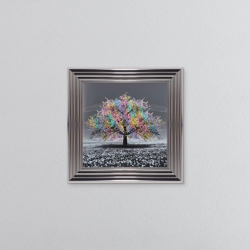 Multicoloured Cherry Tree Framed Wall Art