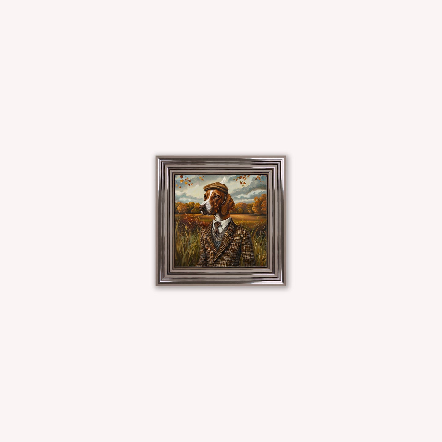 Gentrified Country Pointer Framed Wall Art
