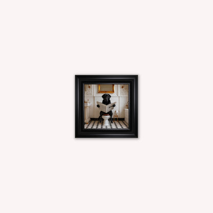 Dog on the Bog - Black Labrador Framed Wall Art
