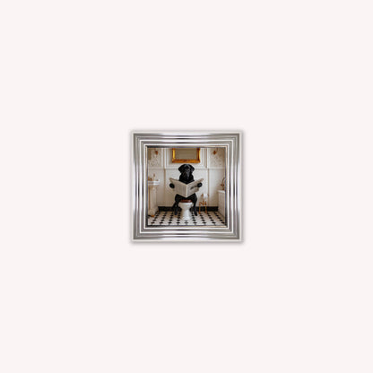 Dog on the Bog - Black Labrador Framed Wall Art