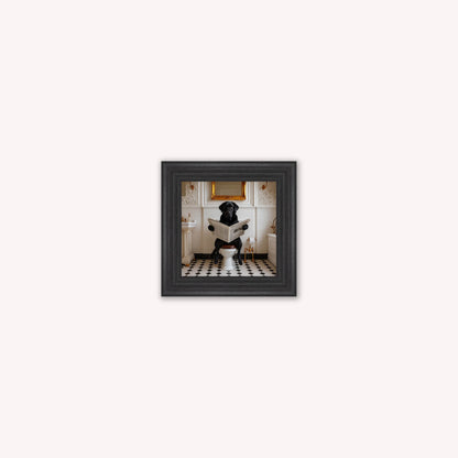 Dog on the Bog - Black Labrador Framed Wall Art