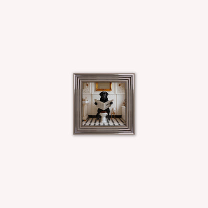 Dog on the Bog - Black Labrador Framed Wall Art