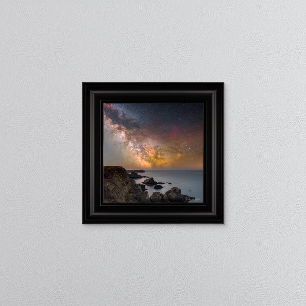 Three Cliffs Bay Milky Way Framed Wall Art