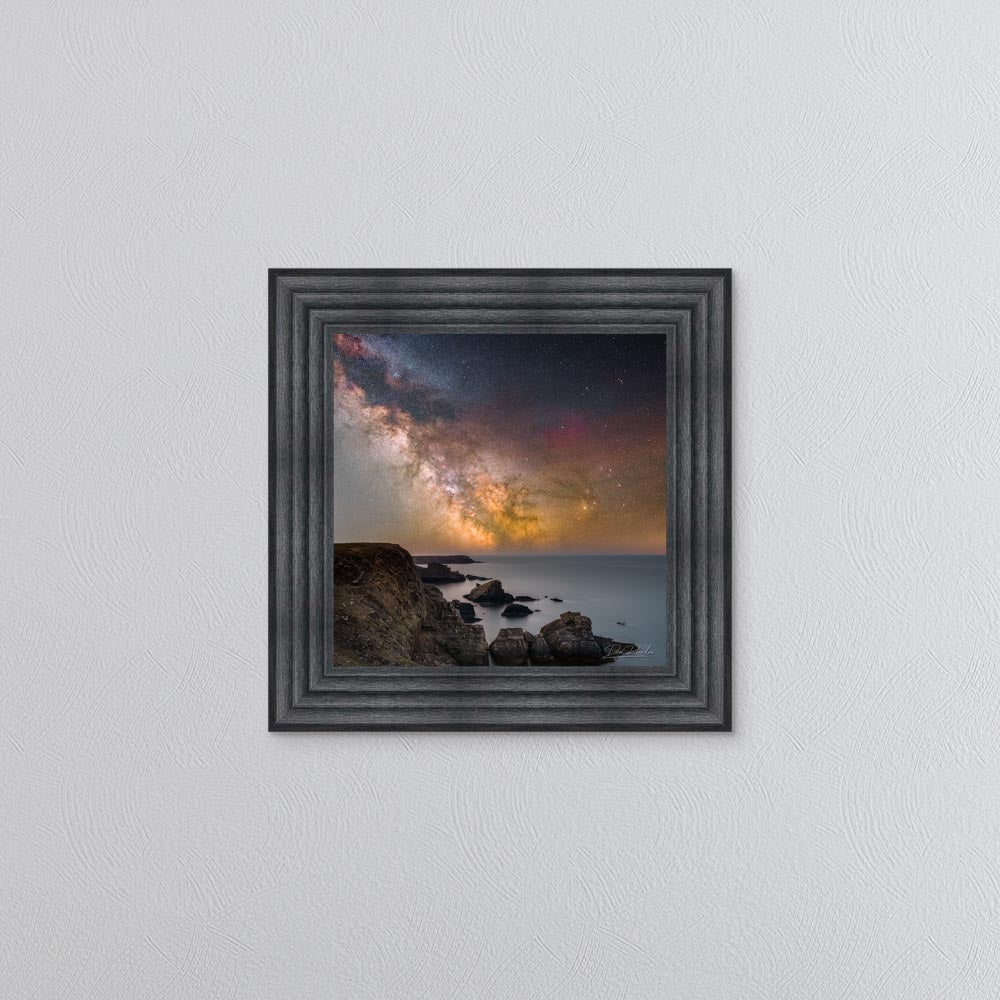 Three Cliffs Bay Milky Way Framed Wall Art
