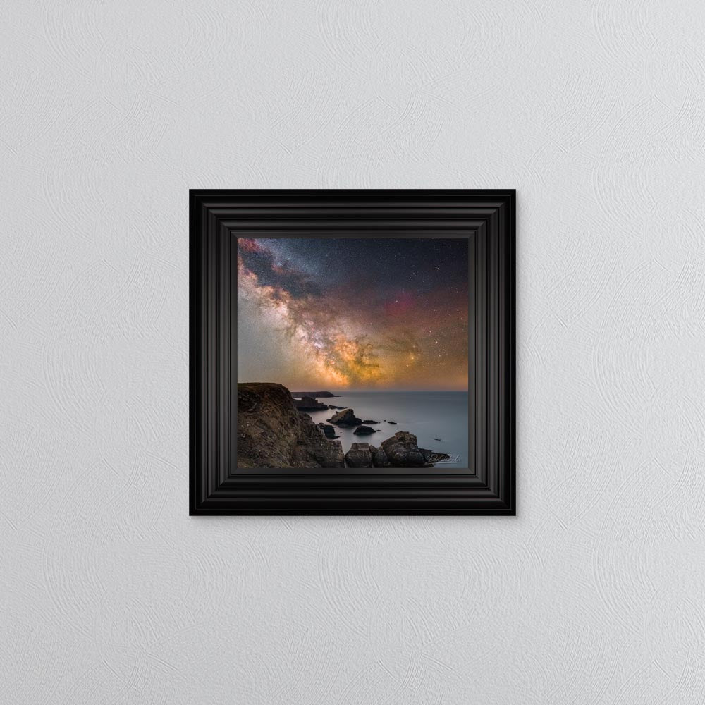Three Cliffs Bay Milky Way Framed Wall Art