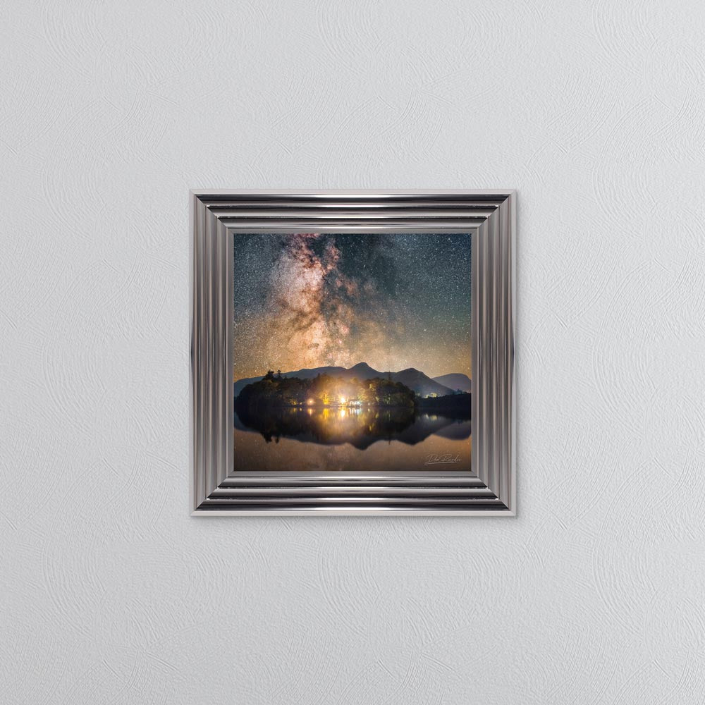 Derwentwater Reflection Milky Way Framed Wall Art
