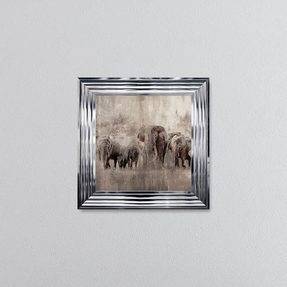 Elephants On The Move Framed Wall Art
