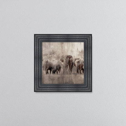 Elephants On The Move Framed Wall Art