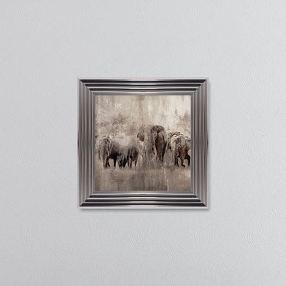Elephants On The Move Framed Wall Art