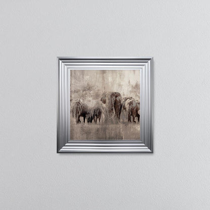 Elephants On The Move Framed Wall Art