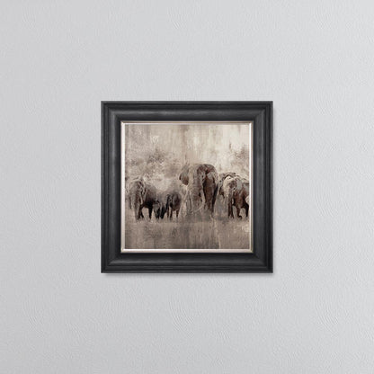 Elephants On The Move Framed Wall Art