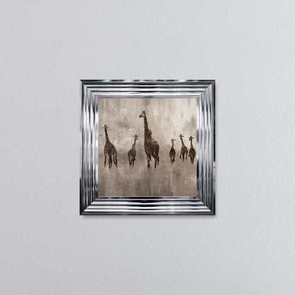 Giraffes On The Move Framed Wall Art