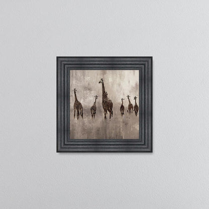 Giraffes On The Move Framed Wall Art