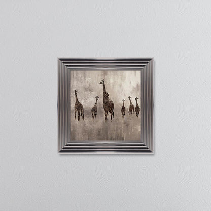 Giraffes On The Move Framed Wall Art