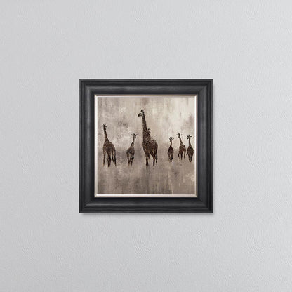 Giraffes On The Move Framed Wall Art