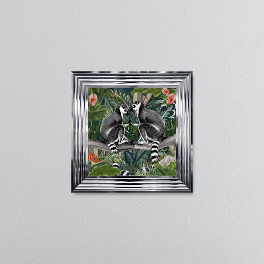 Jungle Love Lemur Framed Wall Art