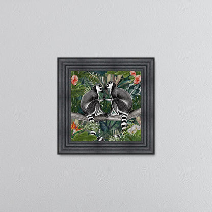 Jungle Love Lemur Framed Wall Art