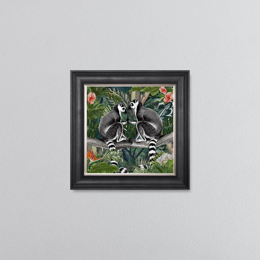 Jungle Love Lemur Framed Wall Art