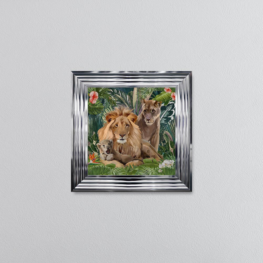 Jungle Love Lion Framed Wall Art