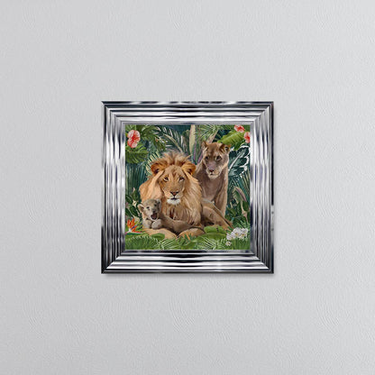 Jungle Love Lion Framed Wall Art