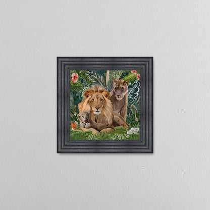 Jungle Love Lion Framed Wall Art