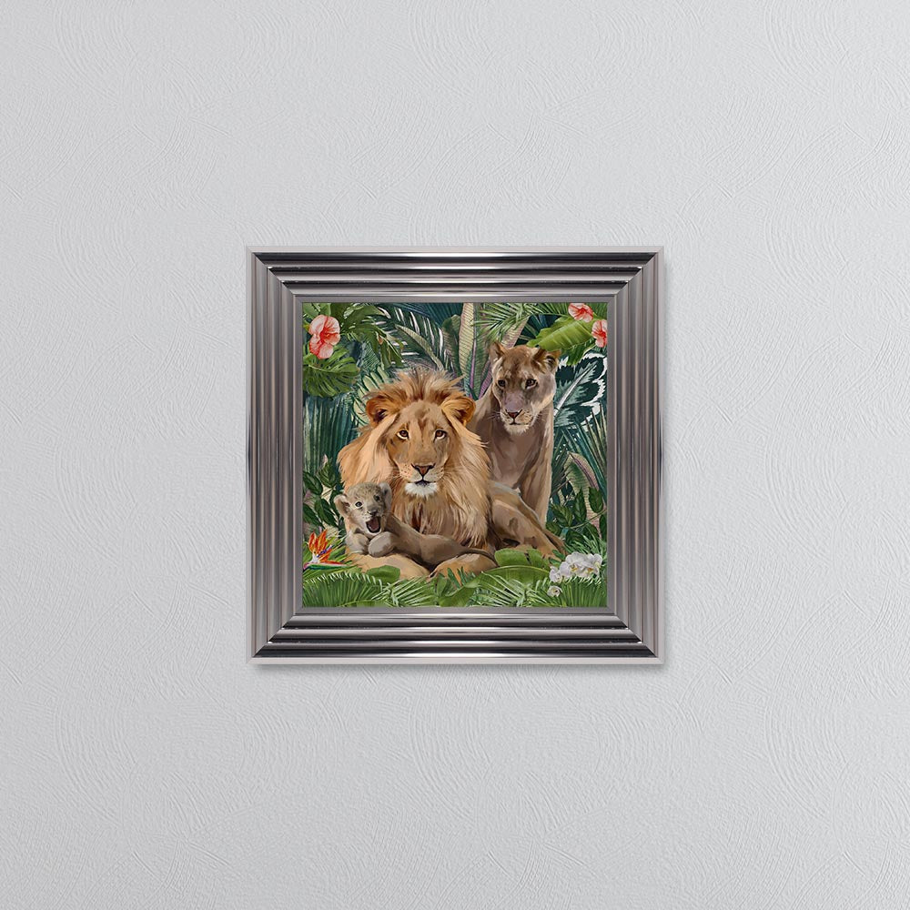 Jungle Love Lion Framed Wall Art
