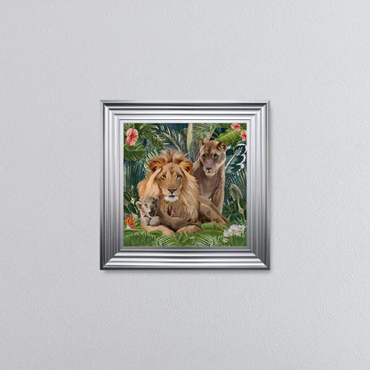 Jungle Love Lion Framed Wall Art