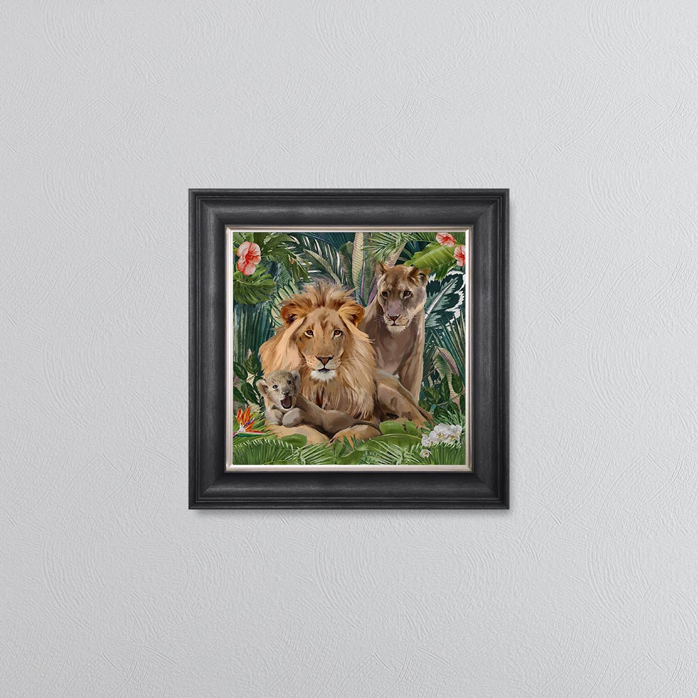 Jungle Love Lion Framed Wall Art