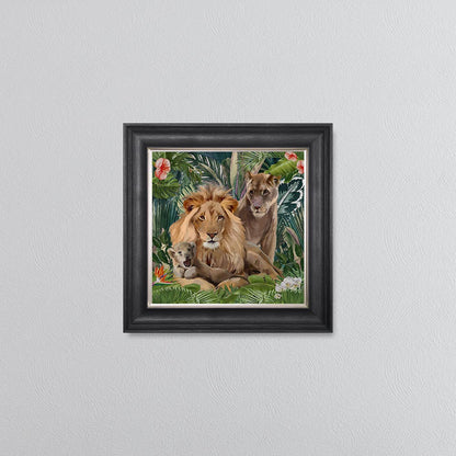 Jungle Love Lion Framed Wall Art
