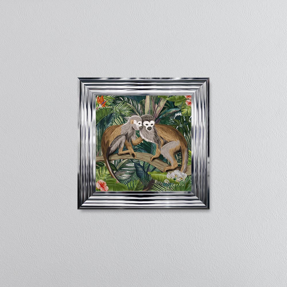 Jungle Love Monkey Framed Wall Art