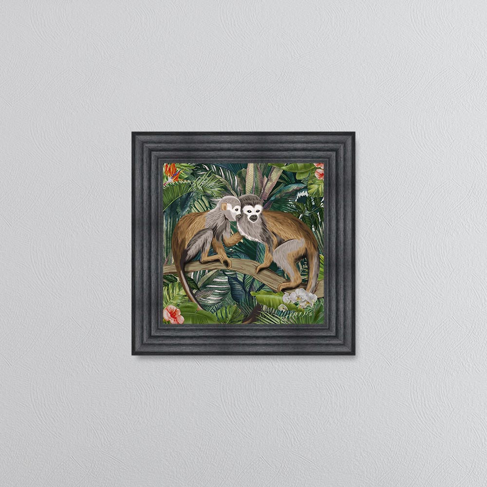 Jungle Love Monkey Framed Wall Art