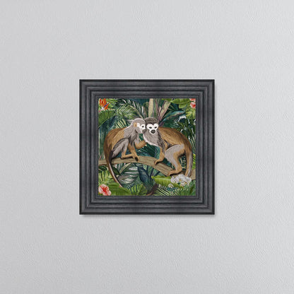 Jungle Love Monkey Framed Wall Art