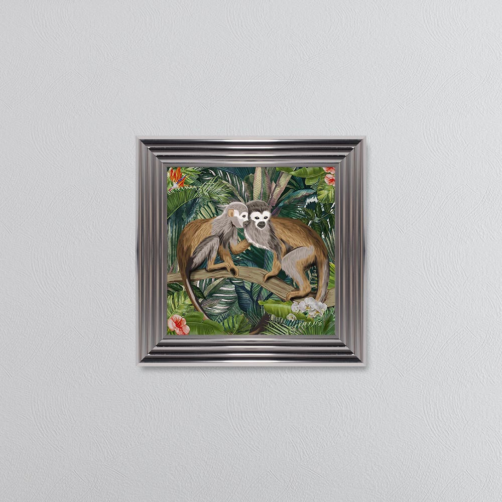 Jungle Love Monkey Framed Wall Art
