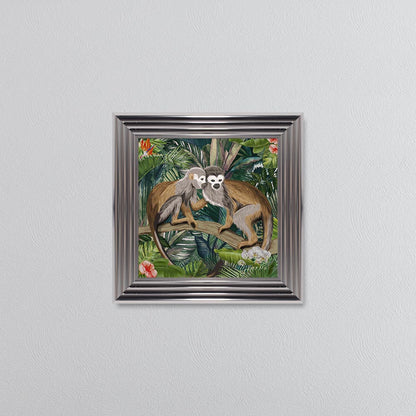 Jungle Love Monkey Framed Wall Art
