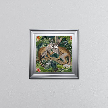 Jungle Love Monkey Framed Wall Art