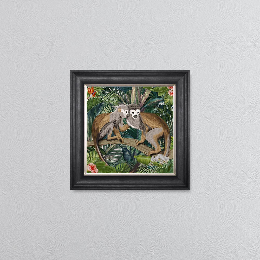 Jungle Love Monkey Framed Wall Art