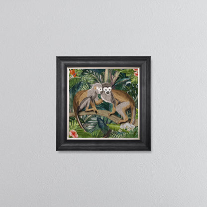 Jungle Love Monkey Framed Wall Art