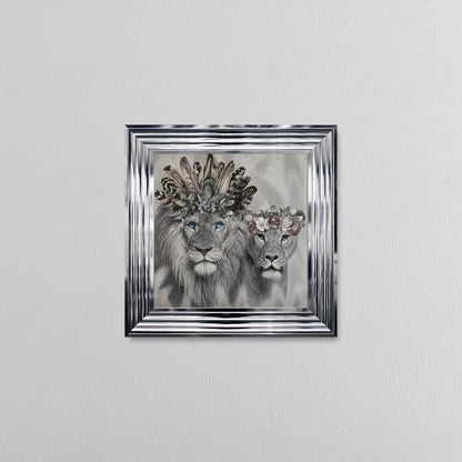 Lion King And Queen Of The Family Framed Wall Art