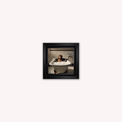 Monkey Bubble Bath Framed Wall Art