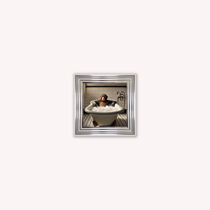 Monkey Bubble Bath Framed Wall Art