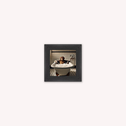 Monkey Bubble Bath Framed Wall Art